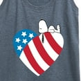 thumbnail image 3 of Peanuts - Snoopy On Flag Heart - Women's Racerback Tank Top, 3 of 6