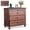 Brown-3 drawers, variant on Ktaxon Solid Wood Nightstand with Outlets & USB Ports, 3 Drawer Traditional Cottage Bedside Table
