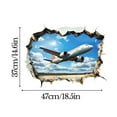 thumbnail image 2 of 3D Wall Art Sticker Decal Airplane Design Sticker For Home Decor Vinyl Mural For Living Room Bedroom Kids Room, 2 of 8