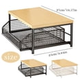 thumbnail image 3 of Storage Rack Shelf Kitchen Countertop Organizer with Drawer and Wire Basket 2 Tier Hardwood Shelf for Microwave Coffee Maker—Sliding Drawer for Storage Saving Kitchen Pantry Organizer Organizer Shelf, 3 of 9