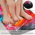 thumbnail image 3 of 2 Pieces Kitchen Rugs, Abstract Anti Fatigue Non Slip Foam Cushioned Bright Colorful Art Painting Comfort Indoor Floor Mat Runner Rug Set for Laundry Office Sink Bathroom (17"X48"+17"X24"), 3 of 6