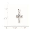 thumbnail image 2 of 925 Sterling Silver Polished CZ Cross Pendant / Charm, 2 of 2
