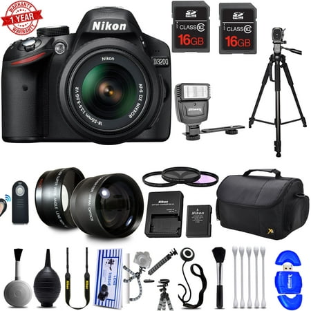 Nikon D3200 Digital SLR Camera with 18-55mm AF-P VR Lens Kit w/ 32GB Supreme