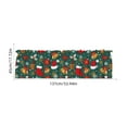thumbnail image 3 of Christmas Window Curtains, Holiday Decorations, Festive Christmas Style Window Drapery for Holiday Home Decor, Red White Green Polyester Hanging Curtain for Christmas Tree Themed Scene, 3 of 7