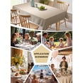 thumbnail image 5 of Beige Ombre Table Cloth, Modern Gradient Abstract Art Waterproof Tablecloth for Square Tables, Reusable Washable Fabric Table Cover for Restaurant Kitchen Dining Tables 54"x54", 5 of 6