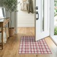thumbnail image 2 of ODIKA Front Gingham Door Squares Decorative Cross Band Intersections for Entryway, Kitchen, Laundry Room, Stain Resistant Thin Throw, 2 of 7