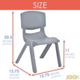 thumbnail image 4 of JOON Stackable Plastic Kids Learning Chairs, Dark Gray, 20.5x12.75X11 Inches, 4 of 7