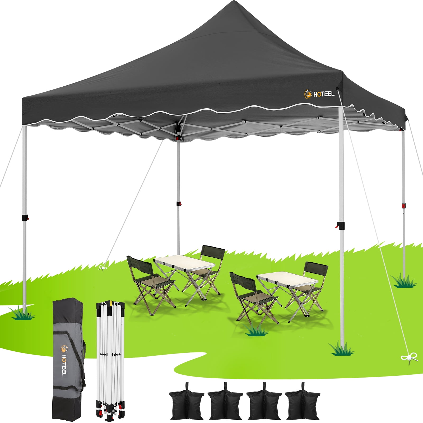 HOTEEL Party Tent 10x10 Canopy Tents for Parties with 6 Removable Sidewalls, Waterproof Outdoor Tent for Weddings and Events