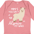 thumbnail image 4 of Inktastic Mimi's You Say Alpaca My Bags Boys or Girls Long Sleeve Baby Bodysuit, 4 of 5