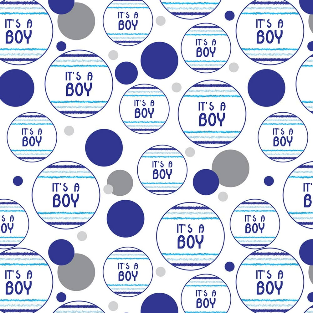 It's a Boy Blue Baby Shower Premium Gift Wrap Wrapping Paper Roll