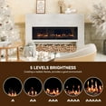 thumbnail image 2 of Mondawe 36" Electric Fireplace Inserts Recessed and Wall Mounted, Fireplace with Remote Control and Adjustable Flame Color, 750/1500W, Black, 2 of 10