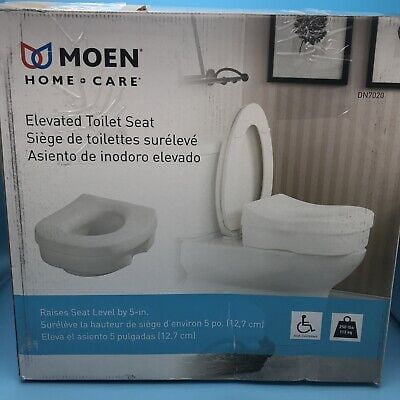 Moen Glacier Elevated Plastic Elongated Toilet Seat, White (ADA Compliant)