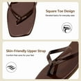 thumbnail image 3 of Flip Flops For Women Comfortable Round Toe Beach Sandals Vegan Leather Strap Slides Slip On Dressy Flats Sandals For Women, 3 of 5