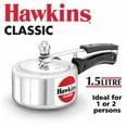 thumbnail image 1 of Hawkins Classic CL15 1.5-Liter New Improved Aluminum Pressure Cooker, Small, Silver, 1 of 3