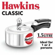 Hawkins Classic CL15 1.5-Liter New Improved Aluminum Pressure Cooker, Small, Silver