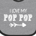 thumbnail image 4 of Inktastic I Love My Pop Pop with Arrow Boys or Girls Baby Bib, 4 of 4