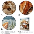 thumbnail image 3 of Designart "Starfish Sands in Orange and Blue II" Coastal Framed Wall Art - Coastal Orange Coastal Tropical Entryway Framed Wall Art Print, 3 of 6