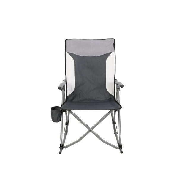 Ozark Trail Camping Rocking Chair, Grey, Adult