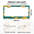 thumbnail image 2 of Aluminum License Plate Frame 2 Pack Car Exterior Accessory Car Tag Holder for Front Rear Plates Cars Decor Vintage Yellow Rose Pattern, 2 of 7