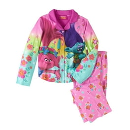 DreamWorks Trolls Girls 4 8 Poppy Loves Rainbow 2 Piece Pajama Set Girl s Walmart