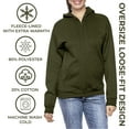 thumbnail image 4 of Women’s Oversize Loose Fit Fleece-Lined Full-Zip Hoodie (S-2XL), 4 of 5