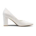 thumbnail image 4 of DREAM PAIRS Zapatos de Tacón Grueso y Bloque para Mujer en Blanco, 4 of 7