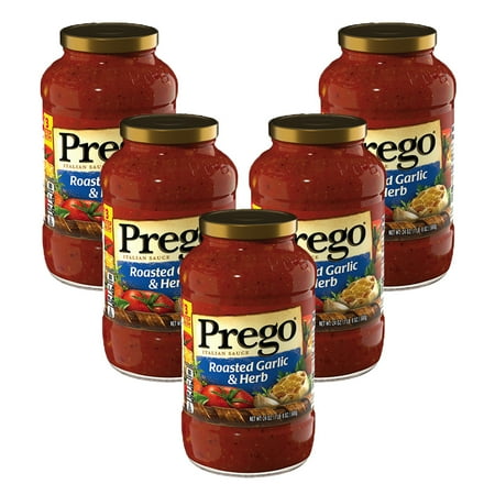 - (5 Pack) Prego Roasted Garlic & Herb Italian Sauce, 24 oz.