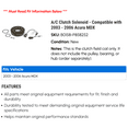thumbnail image 2 of A/C Clutch Solenoid - Compatible with 2003 - 2006 Acura MDX 2004 2005, 2 of 2