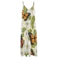 thumbnail image 6 of Blue Floral Butterfly Sleeveless Dress Loose Women's Dress Dresses Luxury Evening Dresses, 6 of 9