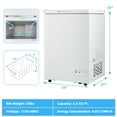 thumbnail image 3 of Giantex 3.5 Cu Ft Chest Freezer, Freestanding & Flip Top Chest Freezer w/ 7 Temperature Settings, emovable Sliding Basket Included, Compact Deep Chest Freezer, 3 of 6