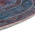 thumbnail image 6 of Rugs.com Mangata Collection Rug – 5' 3 Round Red And Blue Low Rug Perfect For Kitchens, Dining Rooms, 6 of 9