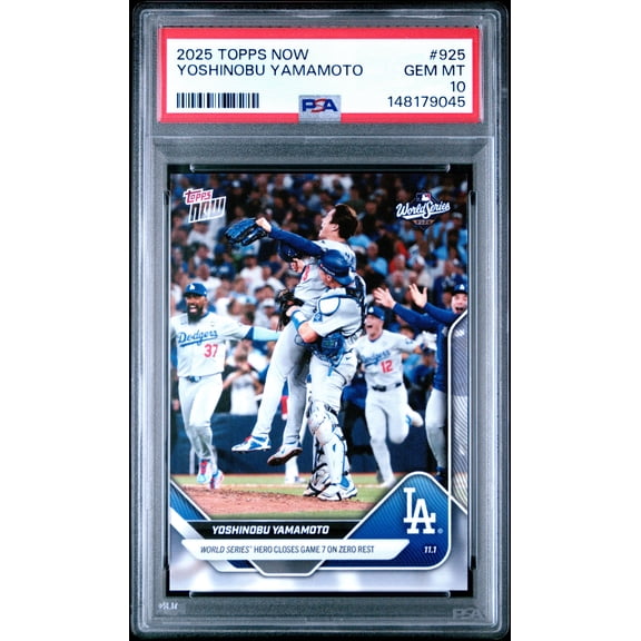 Graded 2025 Topps Now Yoshinobu Yamamoto #925 Baseball Card PSA 10 Gem Mint