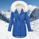 thumbnail image 4 of AUNVITO Women's Winter Parka Fleece Lined Hooded Drawstring Windproof Casual Warm Coat, 4 of 9