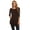 Brown, variant on Women's Plus Size Solid Lightweight Button Trim Detail Casual Tunic Top/Made in USA