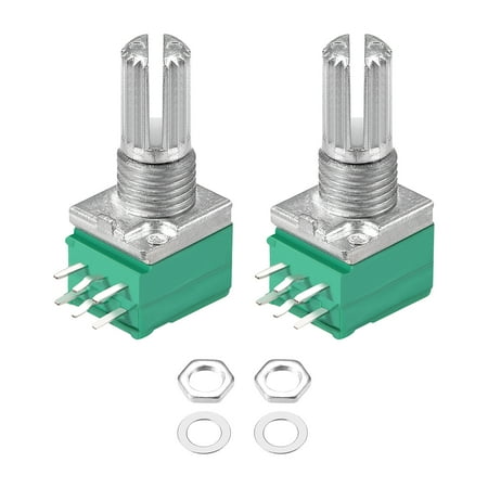 

Uxcell 20K Ohm Variable Resistors Double Rotary Carbon Film Taper Potentiometer 2pack