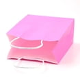 thumbnail image 4 of 12pc Pure Color Kraft Paper Bags Gift Bags Shopping Bags with Paper Twine Handles Rectangle Hot Pink 33x26x12cm, 4 of 4