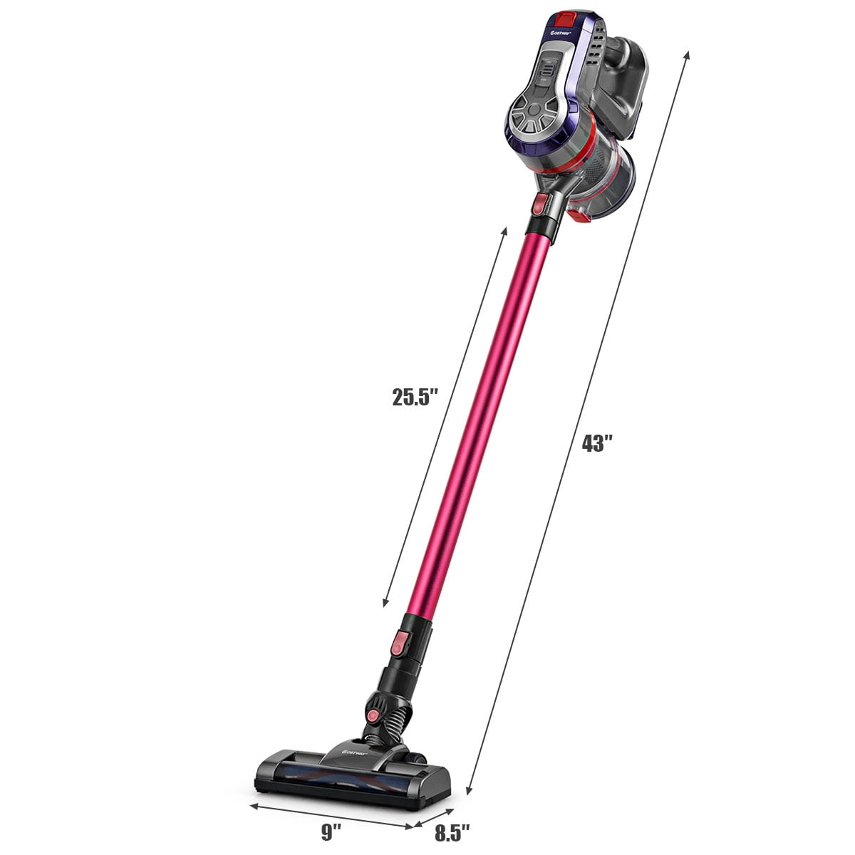 Costway 16KPa Cordless Vacuum Cleaner 6-in-1 Handheld Stick Vacuum Rechargeable Battery