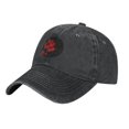 thumbnail image 3 of ZICANCN Graffiti Casquette de Baseball Ajustable Fleurs Rouges Femmes, Chapeaux pour Hommes Adulte Coton Denim Lavé Casquettes de Baseball Mode Noir, 3 of 6