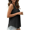 thumbnail image 4 of gakvbuo Flowy Summer Tank Tops For Women Spaghetti Strap Eyelet Embroidery Loose Fit Scoop Neck Sleeveless Camisole Boho Tops Casual Flowy Cami Shirts Sling Vest, 4 of 5