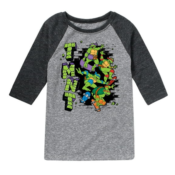 Teenage Mutant Ninja Turtles - Skateboards - Toddler & Youth Raglan Graphic T-Shirt