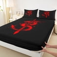 thumbnail image 4 of Feelyou Watercolor Dragon Twin Sheet Sets, Red Splash Graffiti Animal Twin Fitted Sheet, Teens Kids Boys Girls Flat Sheet, Ultra Soft Bedroom Decor, 3-Piece, 4 of 8