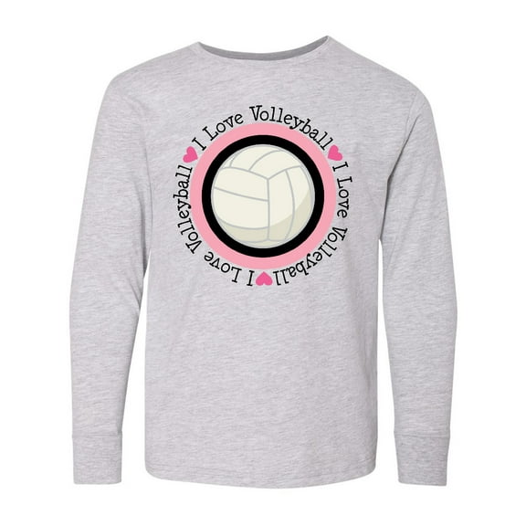 Inktastic I Love Volleyball Sports Long Sleeve Youth T-Shirt