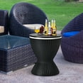 thumbnail image 2 of Costway 8 Gallon 3 in 1 Patio Rattan Cooler Bar Table Adjust Ice Bucket Black, 2 of 10