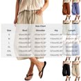 thumbnail image 3 of Wide Leg Capri Pants Women Flowy Cotton Drawstring Elastic Waist Cropped Pants Summer Casual Boho Beach Pants with Pockets Mint Green, 3 of 9