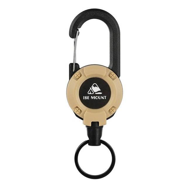 Outdoor Retractable Carabiner Retractable Keychain Heavy Duty Badge Reel With Retraction Multitool Carabiner Camping Hiking Tool