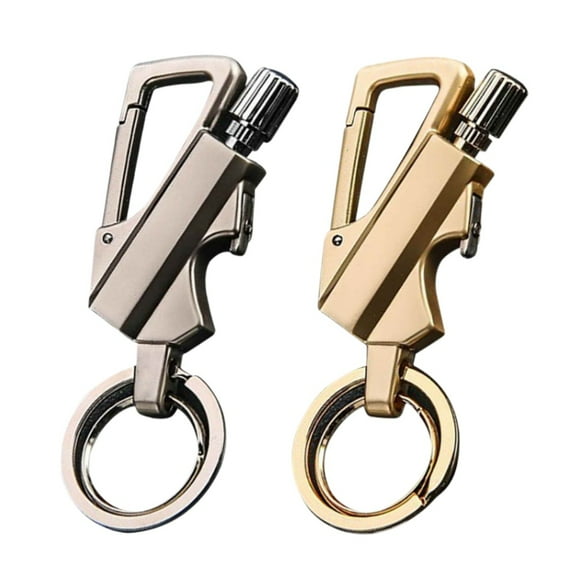 RuWeoMaa 2PACK Permanent Match with Bottle Opener Metal Keychain Lighter, Reusable Waterproof Flint Matchstick Fire Starter for Camping Hunting, Dad Gifts from Daughter Son, Fathers Day Gifts