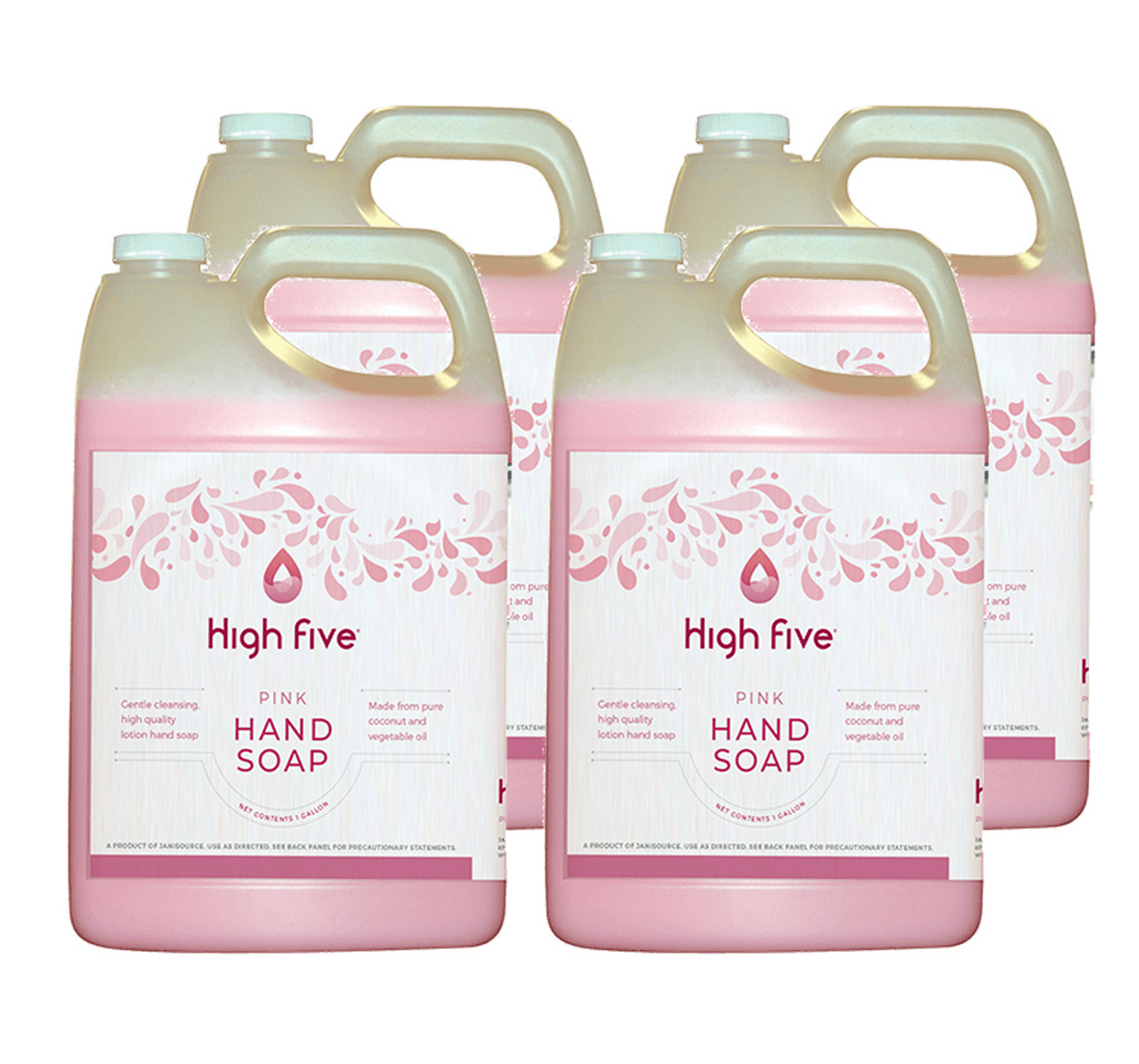 HighFive Pink Lotion Hand Soap, Spice Scent, Case of 4 Gallons