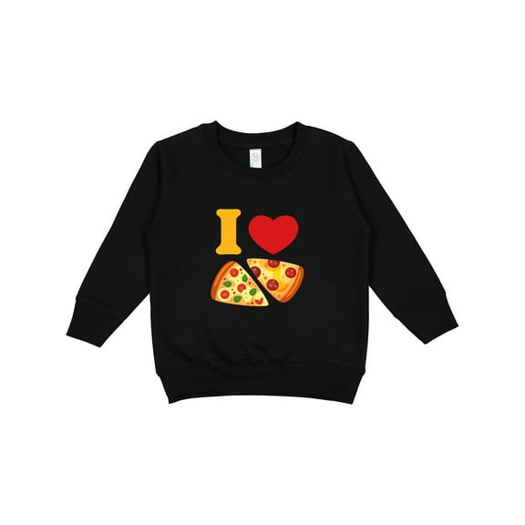 Inktastic I Love Pizza Toddler Sweatshirt