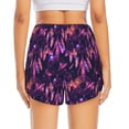 thumbnail image 2 of Lsque Purple Dreamcatcher Printed Women's Running Shorts with Liner Pockets,Elastic Quick Dry Workout Athletic Gym Yoga Shorts,Womens High Waist Shorts-Small, 2 of 9