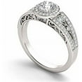 thumbnail image 2 of 1 Carat T.W. Diamond Split Shank Halo 14kt White Gold Engagement Ring, 2 of 5